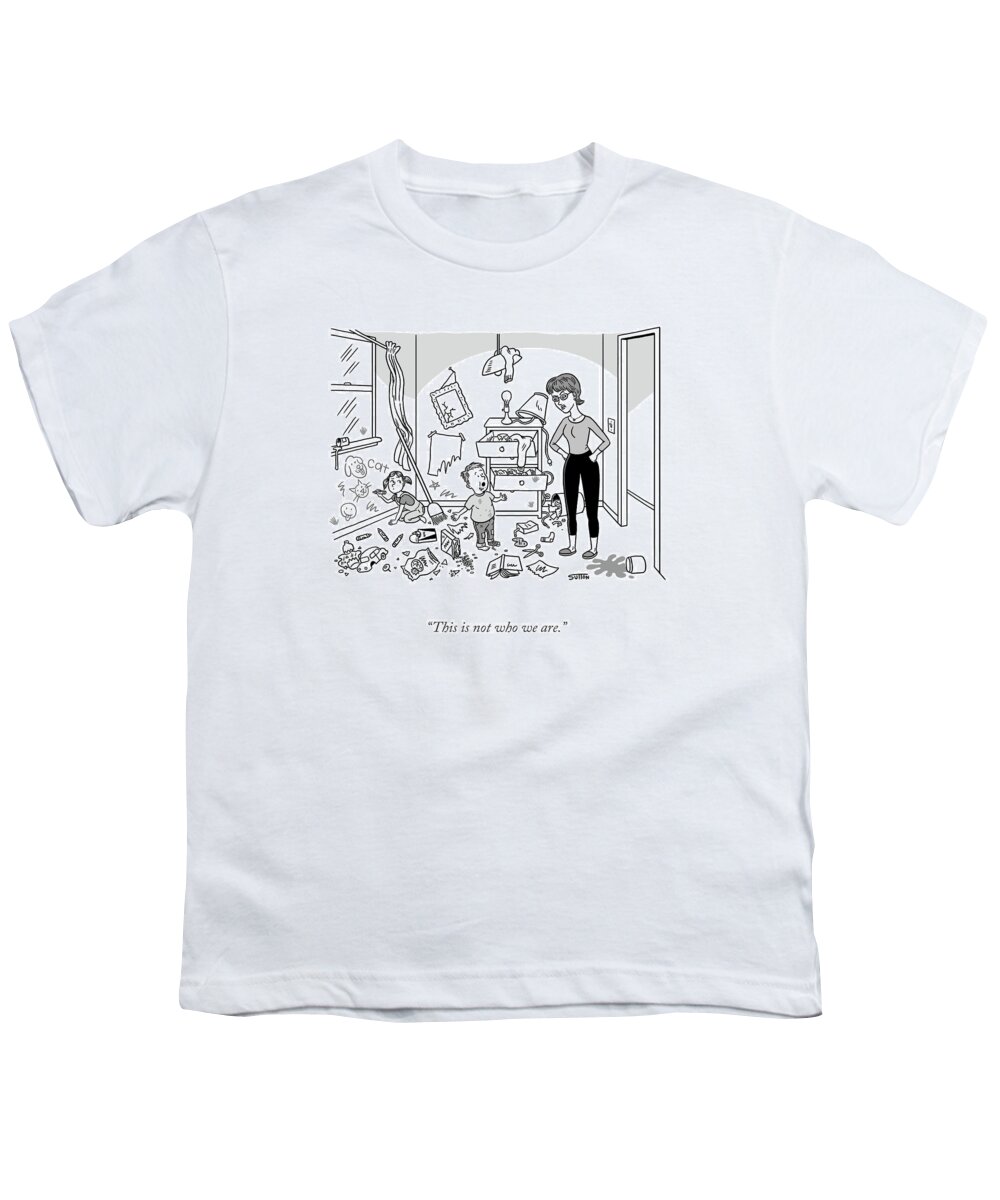 This Is Not Who We Are. Youth T-Shirt featuring the drawing This Is Not Who We Are by Ward Sutton