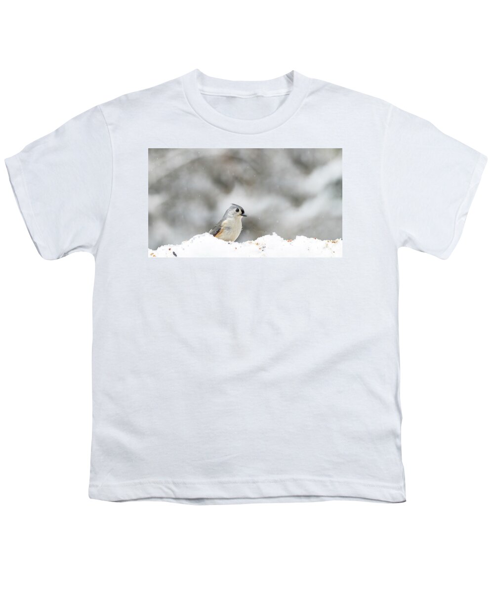 Bird Youth T-Shirt featuring the photograph Tufted Titmouse 2 by Amelia Pearn