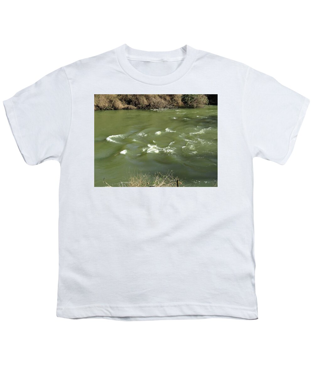 Oconee River Youth T-Shirt featuring the photograph Turmoiled River by Ed Williams
