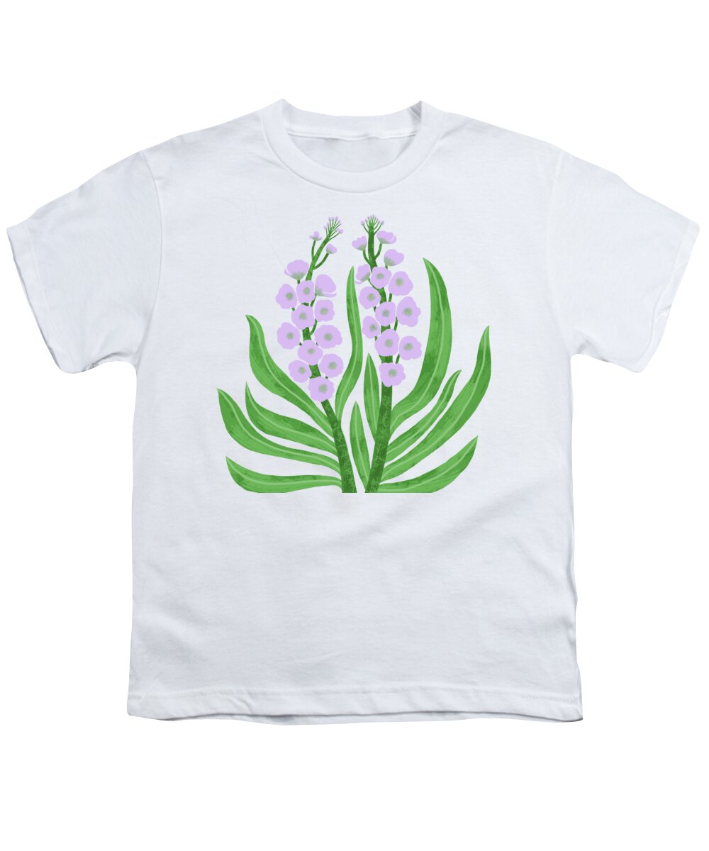 Violets Youth T-Shirt featuring the drawing Violet by Min Fen Zhu