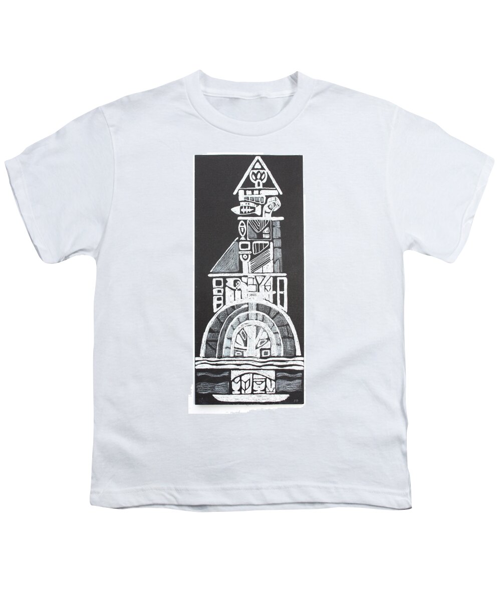 Russian Artists New Wave Youth T-Shirt featuring the drawing Voyage by Tatiana Koltachikhina