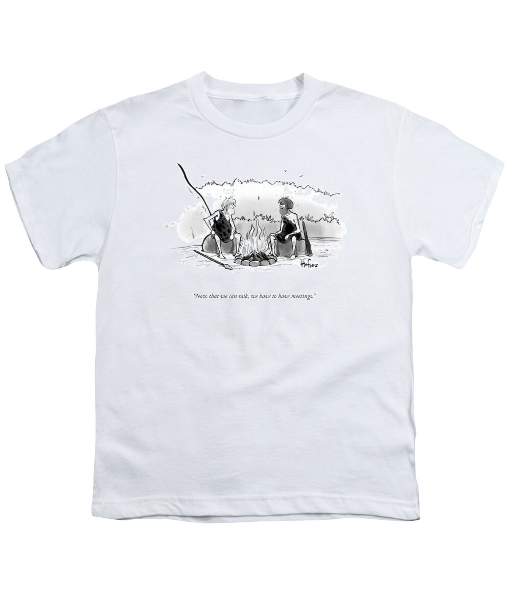 A23191 Youth T-Shirt featuring the drawing We Can Talk by Kamran Hafeez