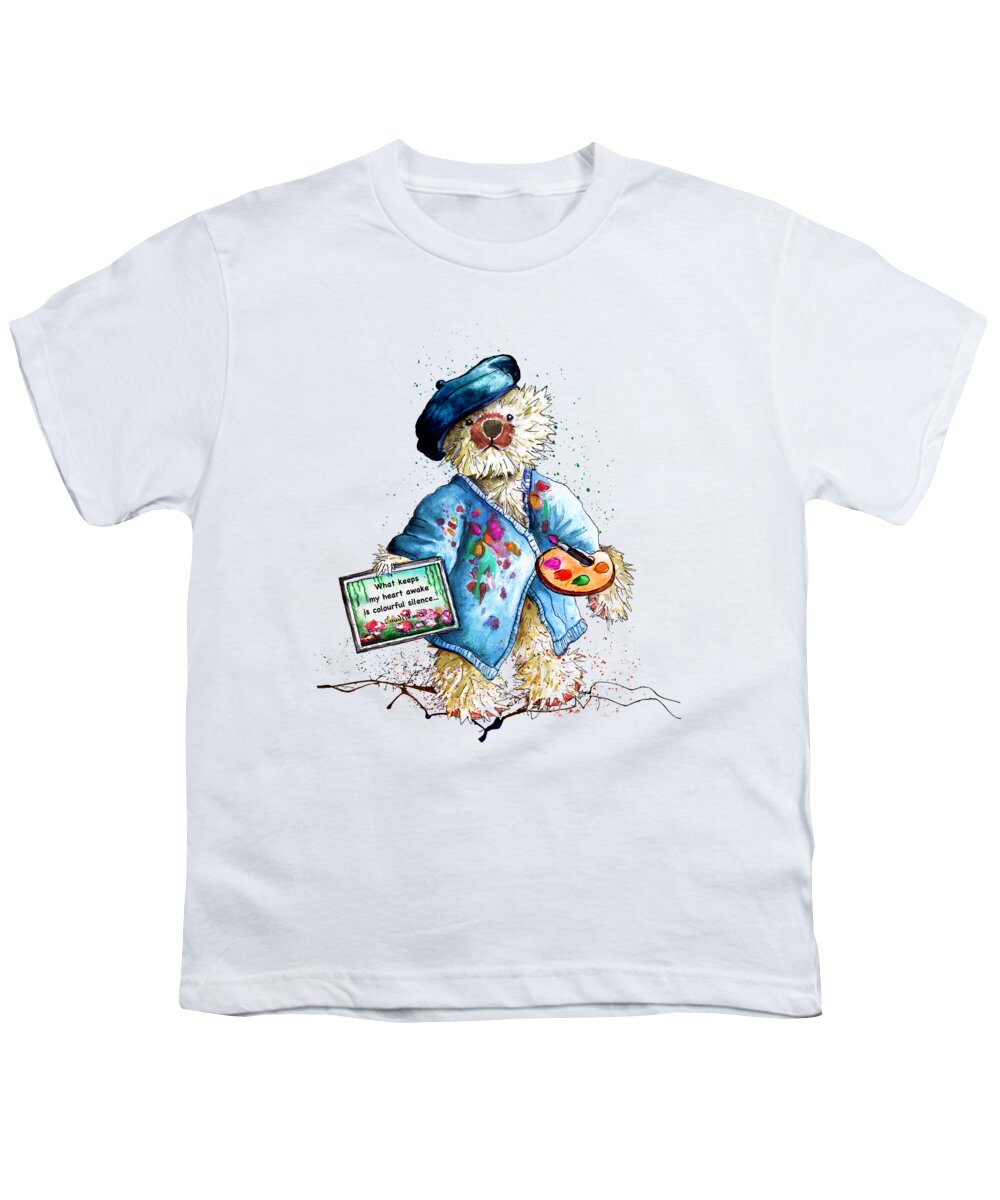 Bear Youth T-Shirt featuring the painting What Keeps My Heart Awake by Miki De Goodaboom