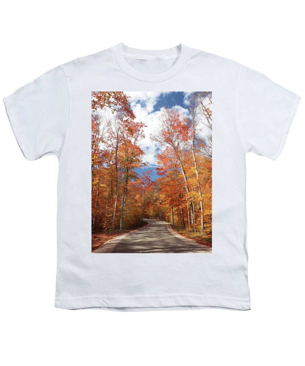 Fall Youth T-Shirt featuring the photograph Winding Through the Fall Colors by David T Wilkinson