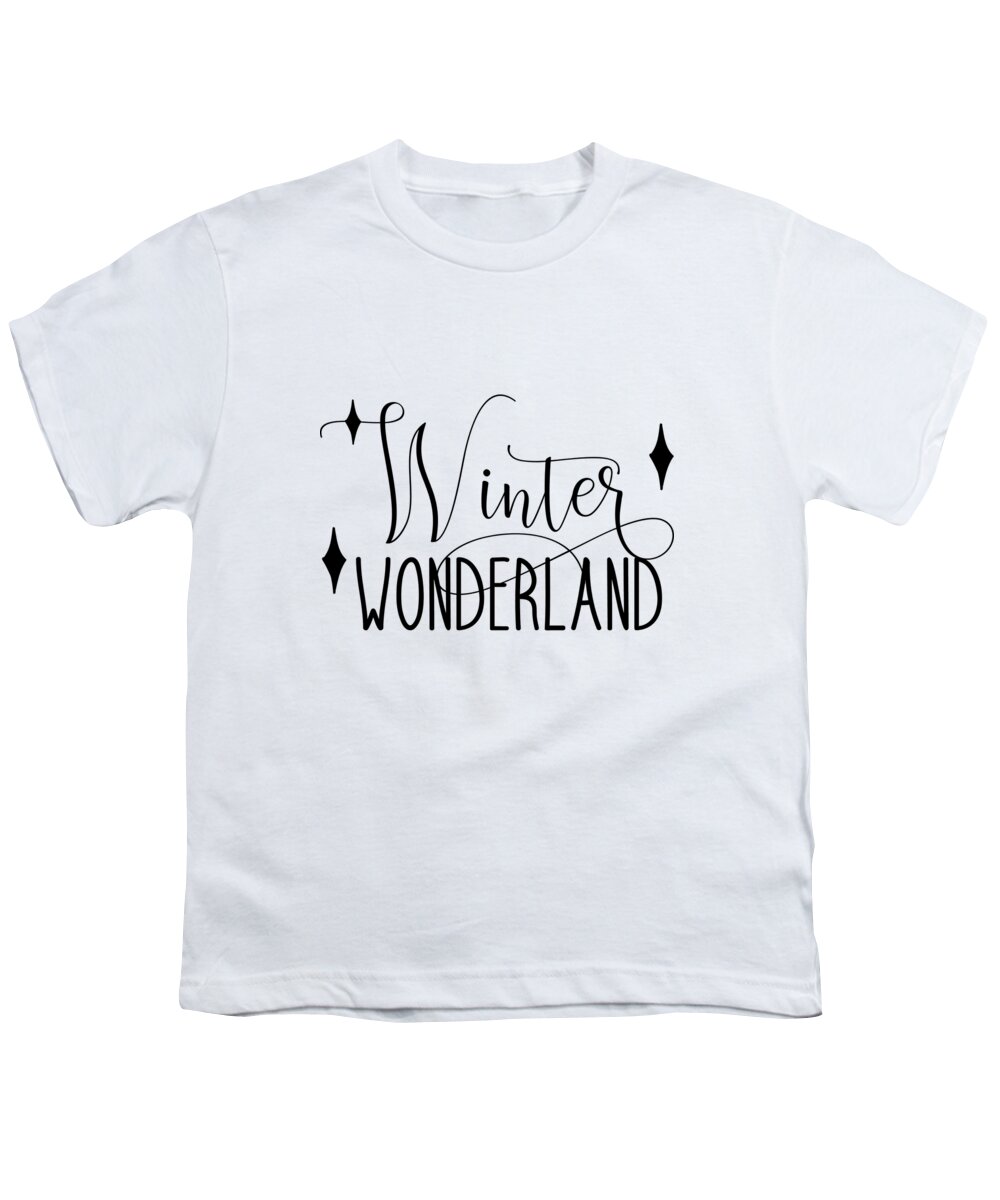 Merry Christmas Youth T-Shirt featuring the digital art Winter Wonderland Merry Christmas Gifts by Caterina Christakos