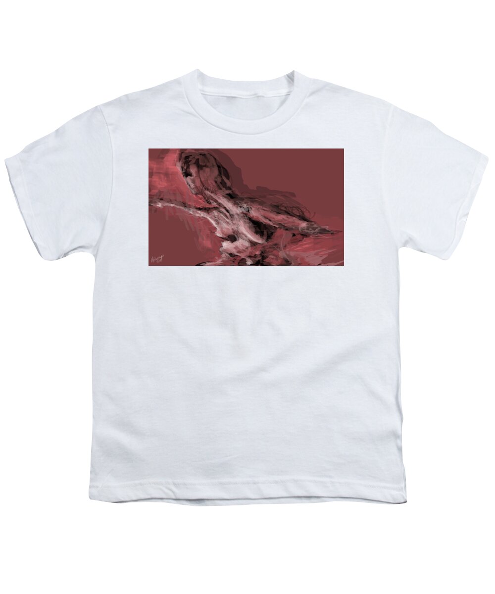 #dynamism Youth T-Shirt featuring the digital art Woman in Brown, Study 7 by Veronica Huacuja