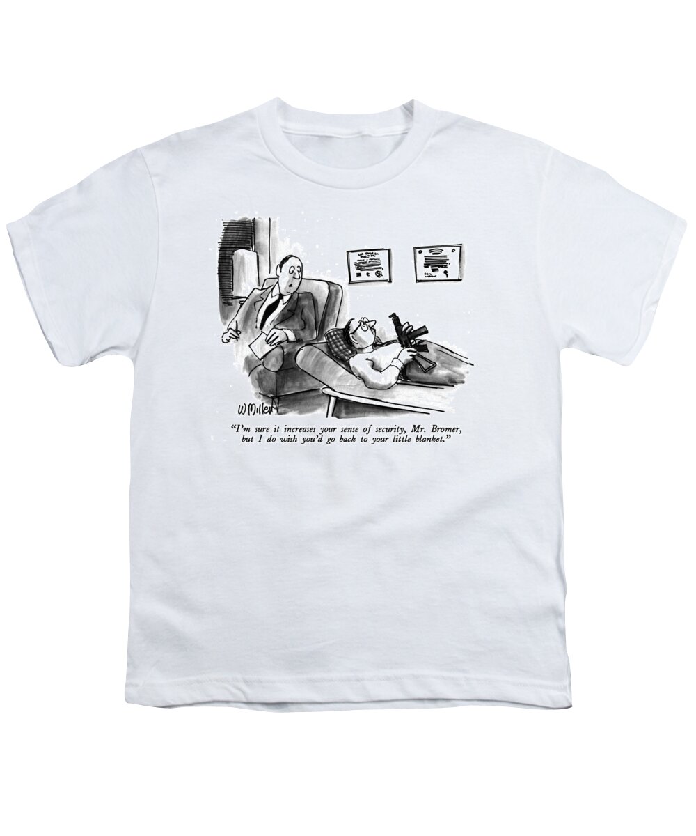 Therapy Youth T-Shirt featuring the drawing Your Little Blanket by Warren Miller