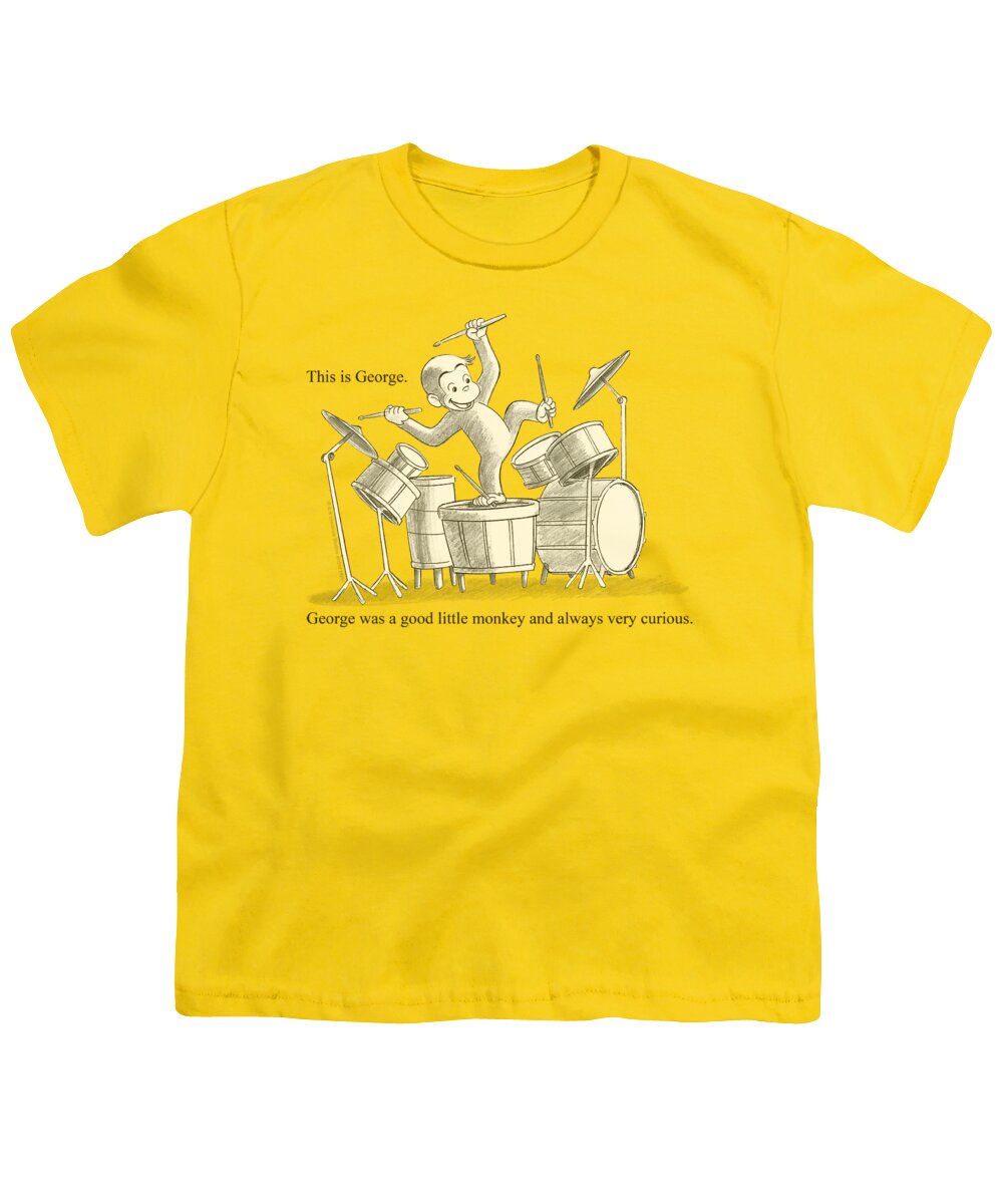 Curious George Youth T-Shirt featuring the digital art Curious George - This Is George by Brand A