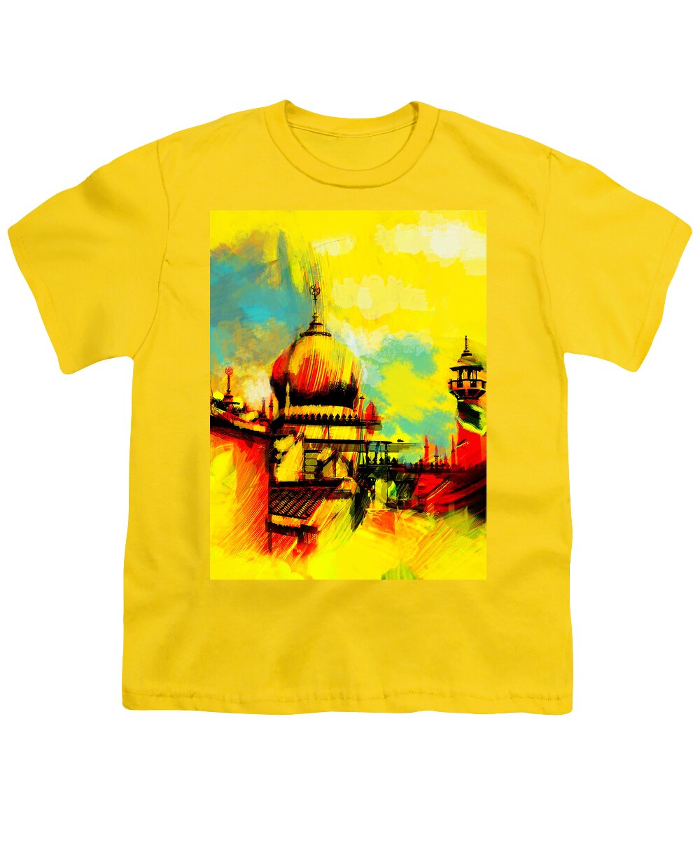 Caligraphy Youth T-Shirt featuring the painting Islamic Painting 001 by Catf