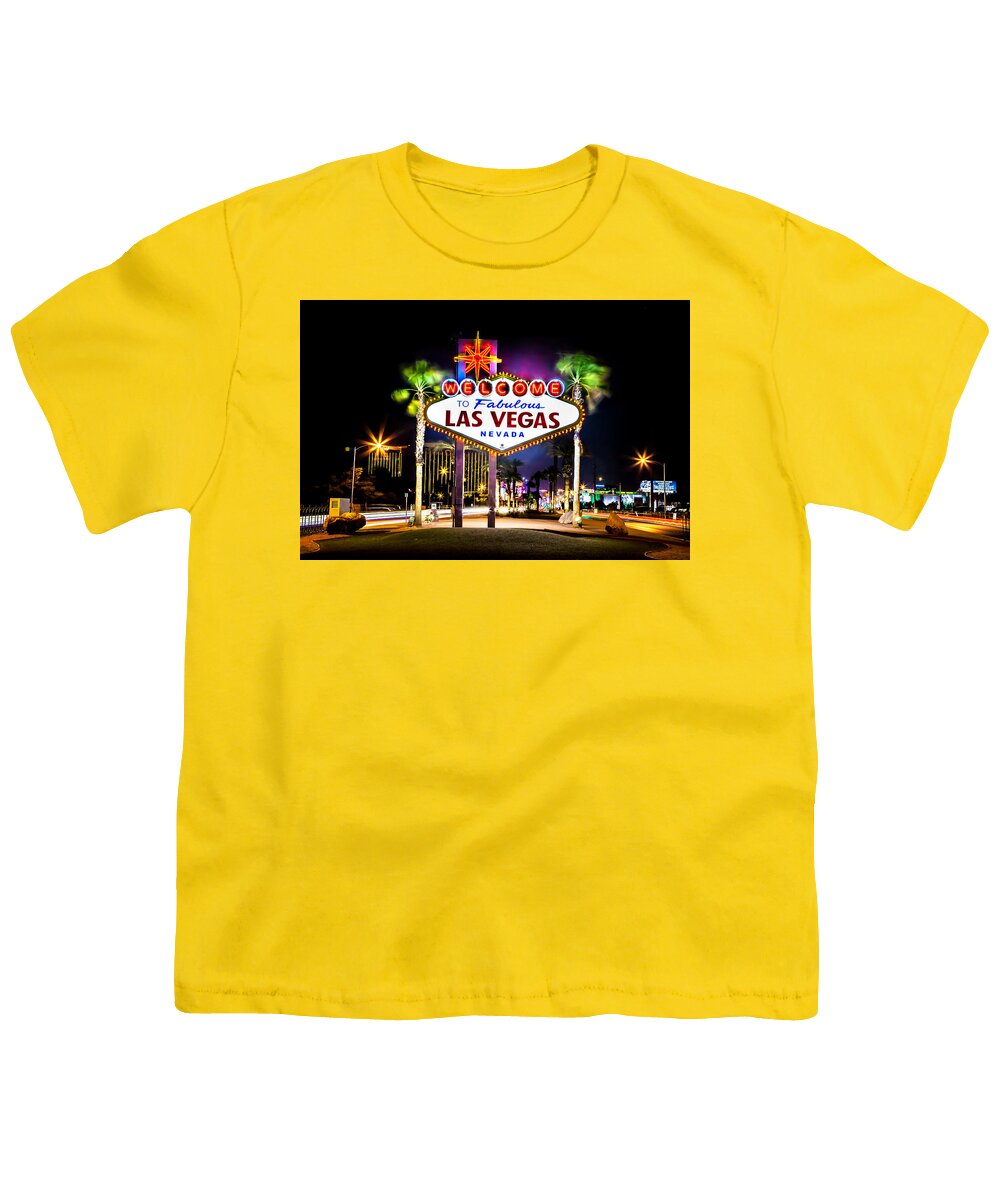 #faatoppicks Youth T-Shirt featuring the photograph Las Vegas Sign by Az Jackson