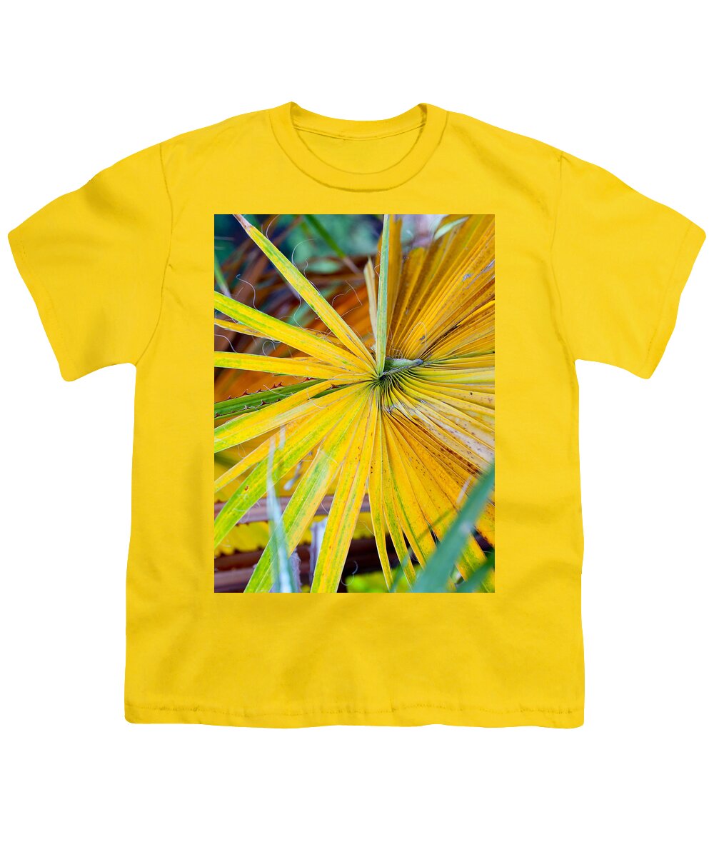 Leaf Youth T-Shirt featuring the photograph Yellow Palm 1 by Stephen Anderson