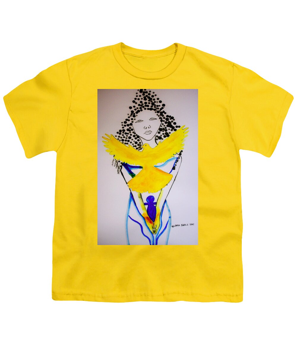Jesus Youth T-Shirt featuring the painting Born Again #1 by Gloria Ssali