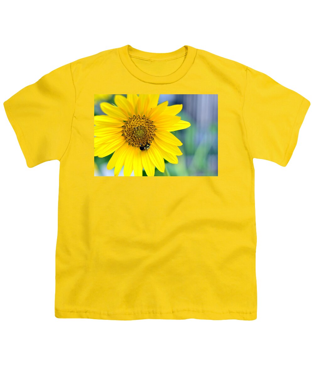 Bee Youth T-Shirt featuring the photograph Bee on Flower by La Dolce Vita
