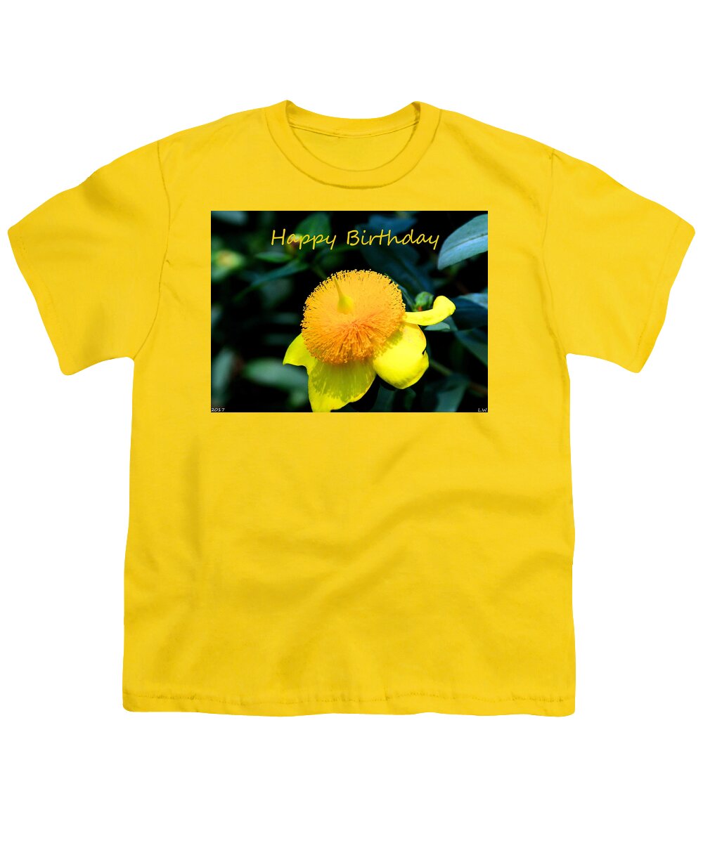 Golden Guinea Happy Birthday Youth T-Shirt featuring the photograph Golden Guinea Happy Birthday by Lisa Wooten