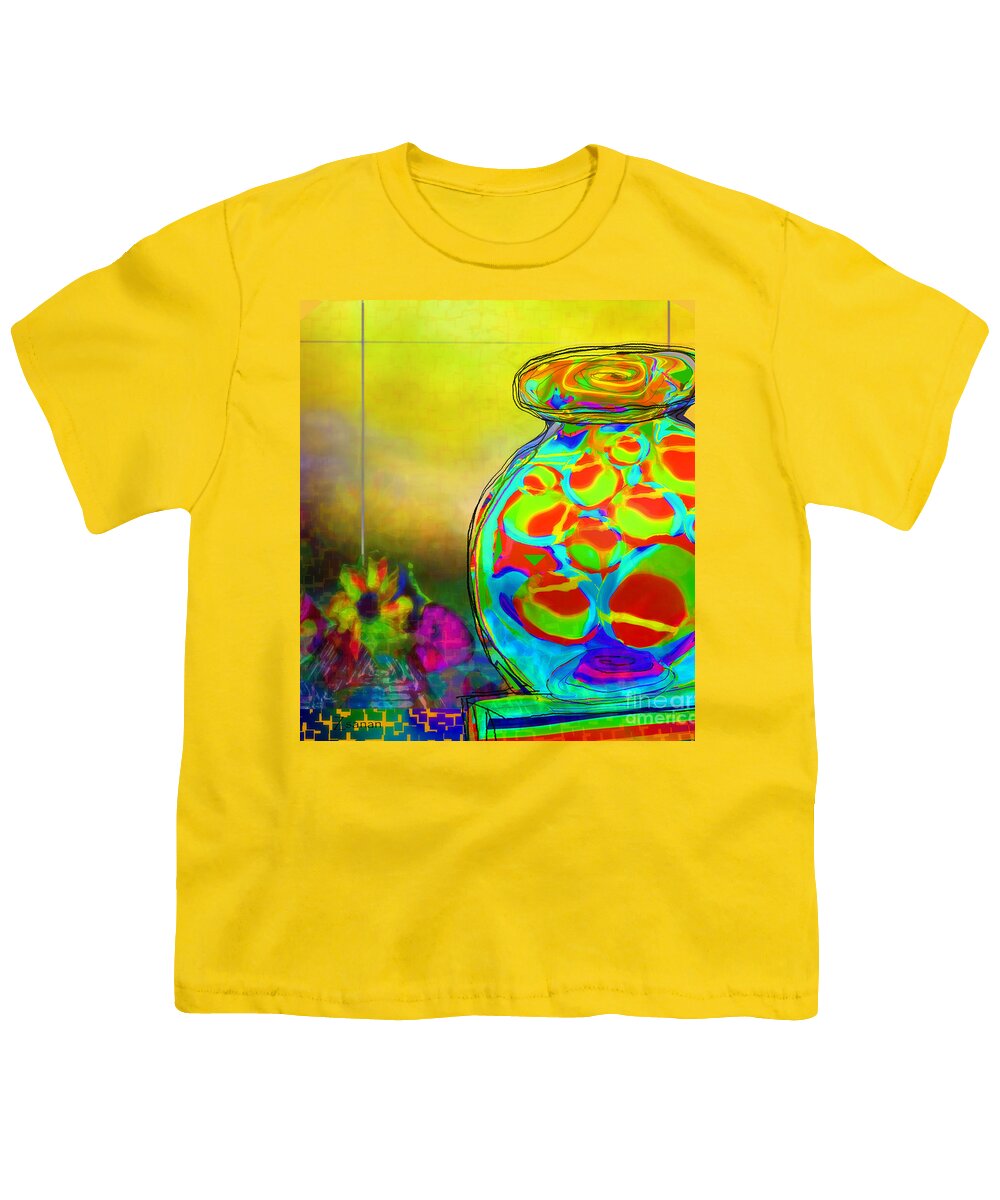 Square Youth T-Shirt featuring the digital art Ah LUVZ Sunny Days by Zsanan Studio