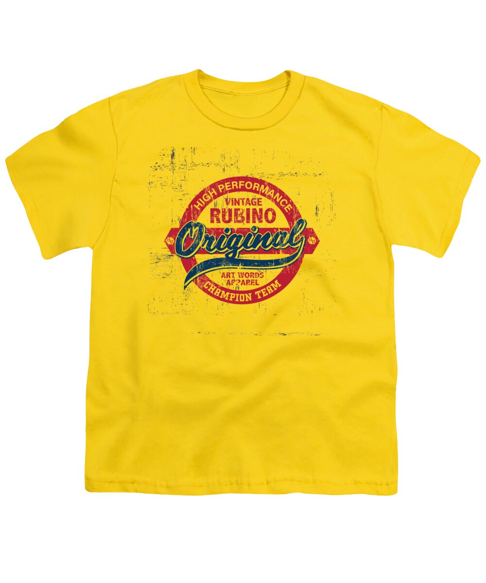 T Shirt Youth T-Shirt featuring the painting Rubino Brand Tees Tee T-Shirt T Shirt Original 1 by Tony Rubino