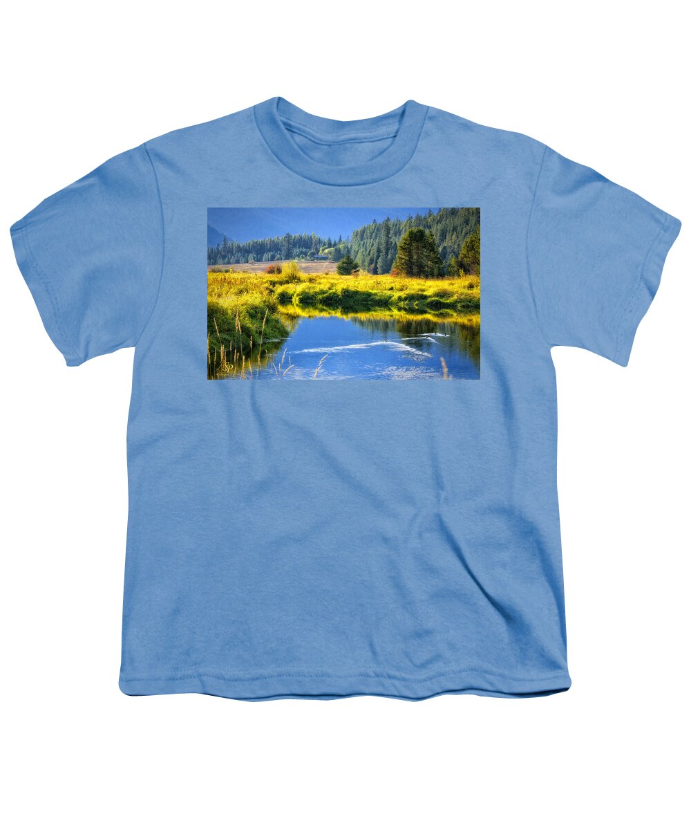 Autumn Youth T-Shirt featuring the photograph Autumn on the Bull 2 by Albert Seger