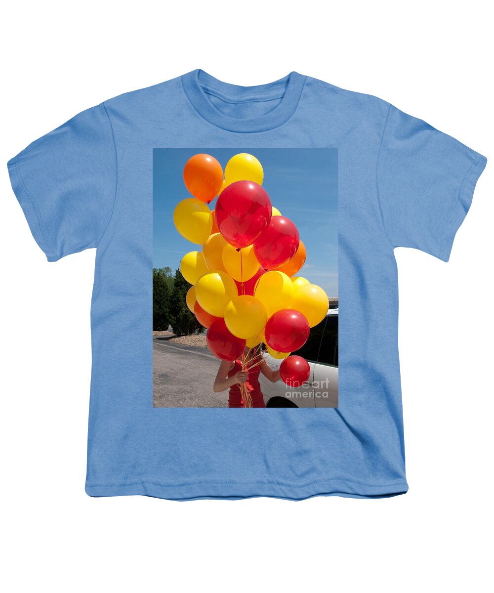Balloons Youth T-Shirt featuring the photograph Balloon Girl by Ann Horn