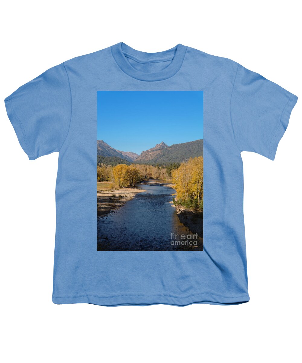 Bitterroot River Youth T-Shirt featuring the photograph Bitterroot River Fall by Joseph J Stevens