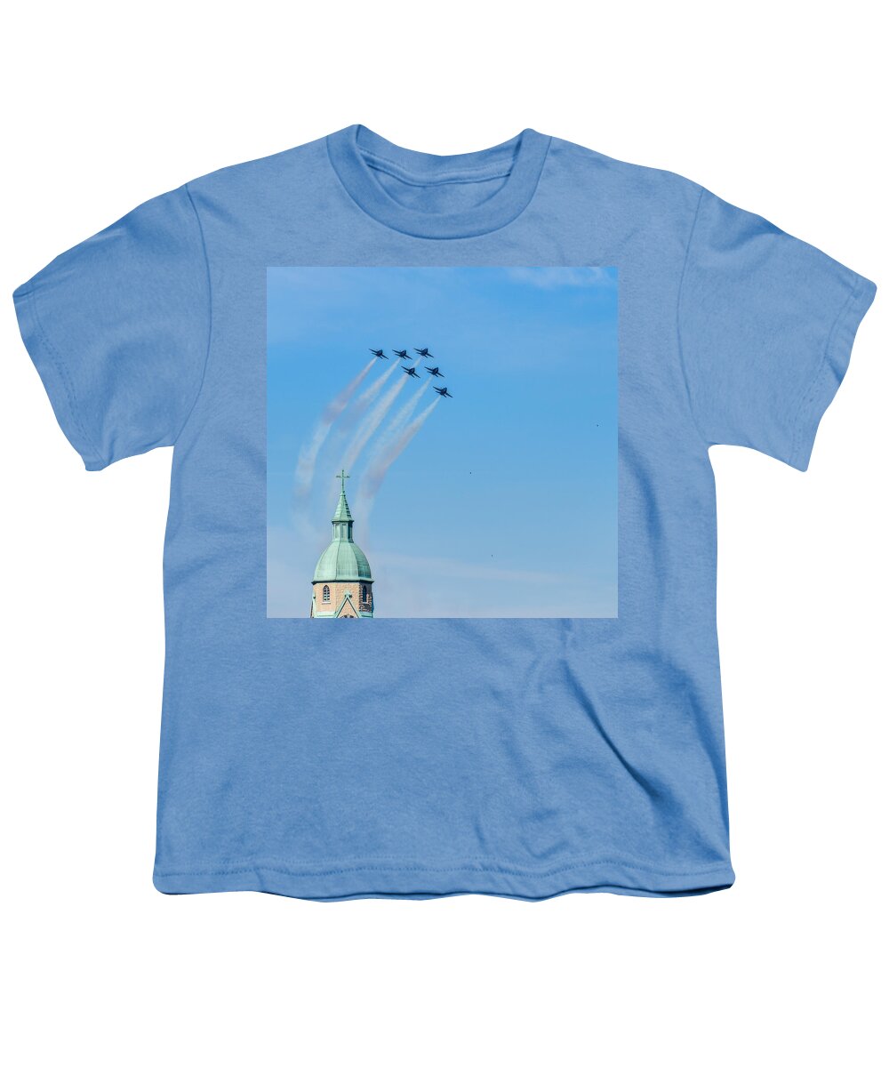 Blue Youth T-Shirt featuring the photograph Blue Angels Series Number Two by Constance Sanders