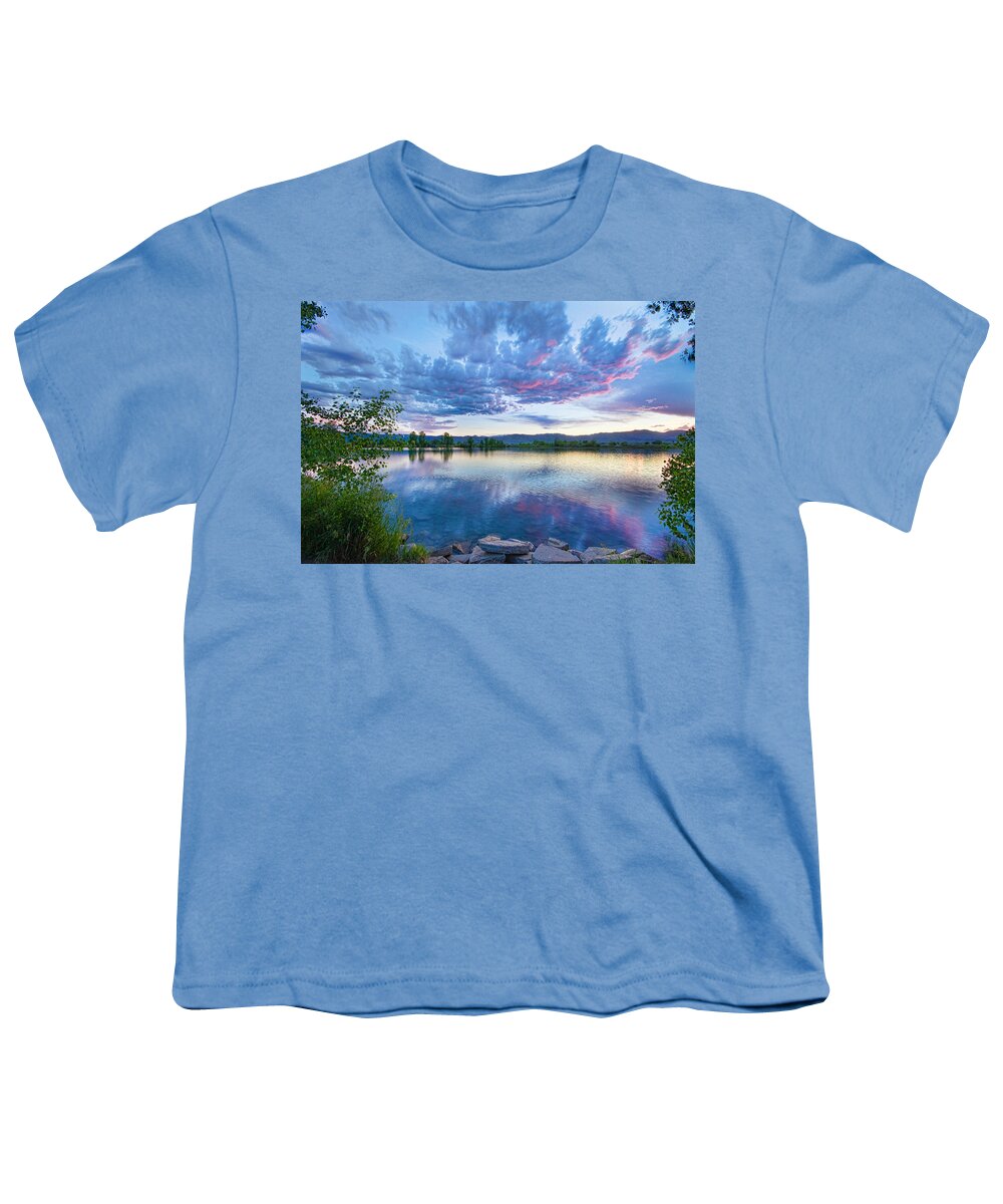 Reflections Youth T-Shirt featuring the photograph Coot Lake View by James BO Insogna