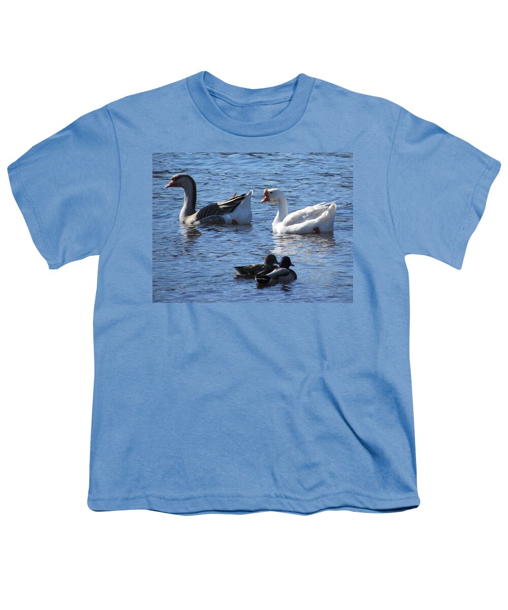 Birds Youth T-Shirt featuring the photograph Double Dating by David T Wilkinson