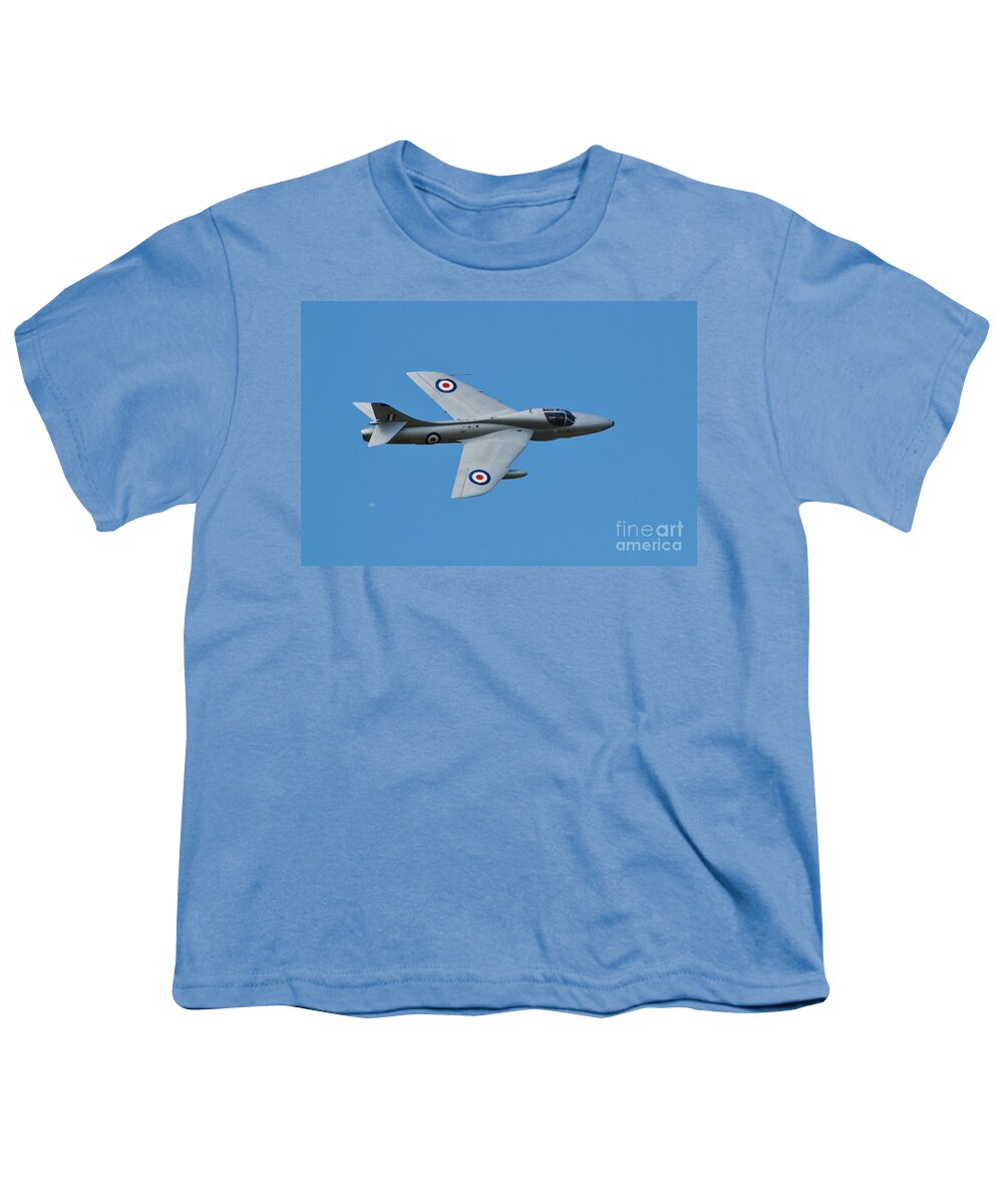 Hawker Youth T-Shirt featuring the photograph Hawker Hunter XL577 by David Fowler