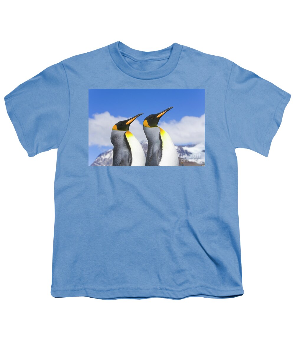 00345339 Youth T-Shirt featuring the photograph King Penguin Duo by Yva Momatiuk John Eastcott