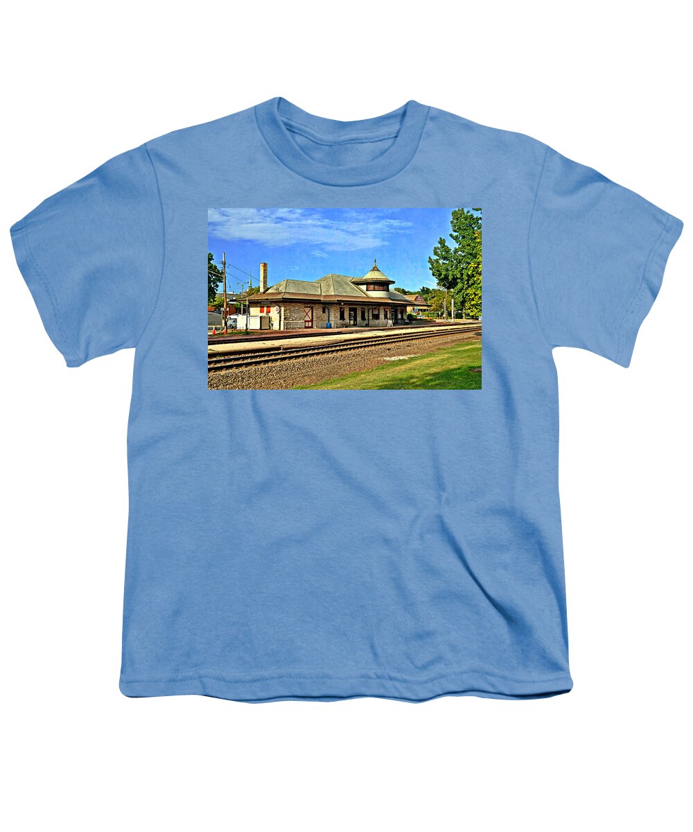 Train Youth T-Shirt featuring the photograph Kirkwood Station by Marty Koch