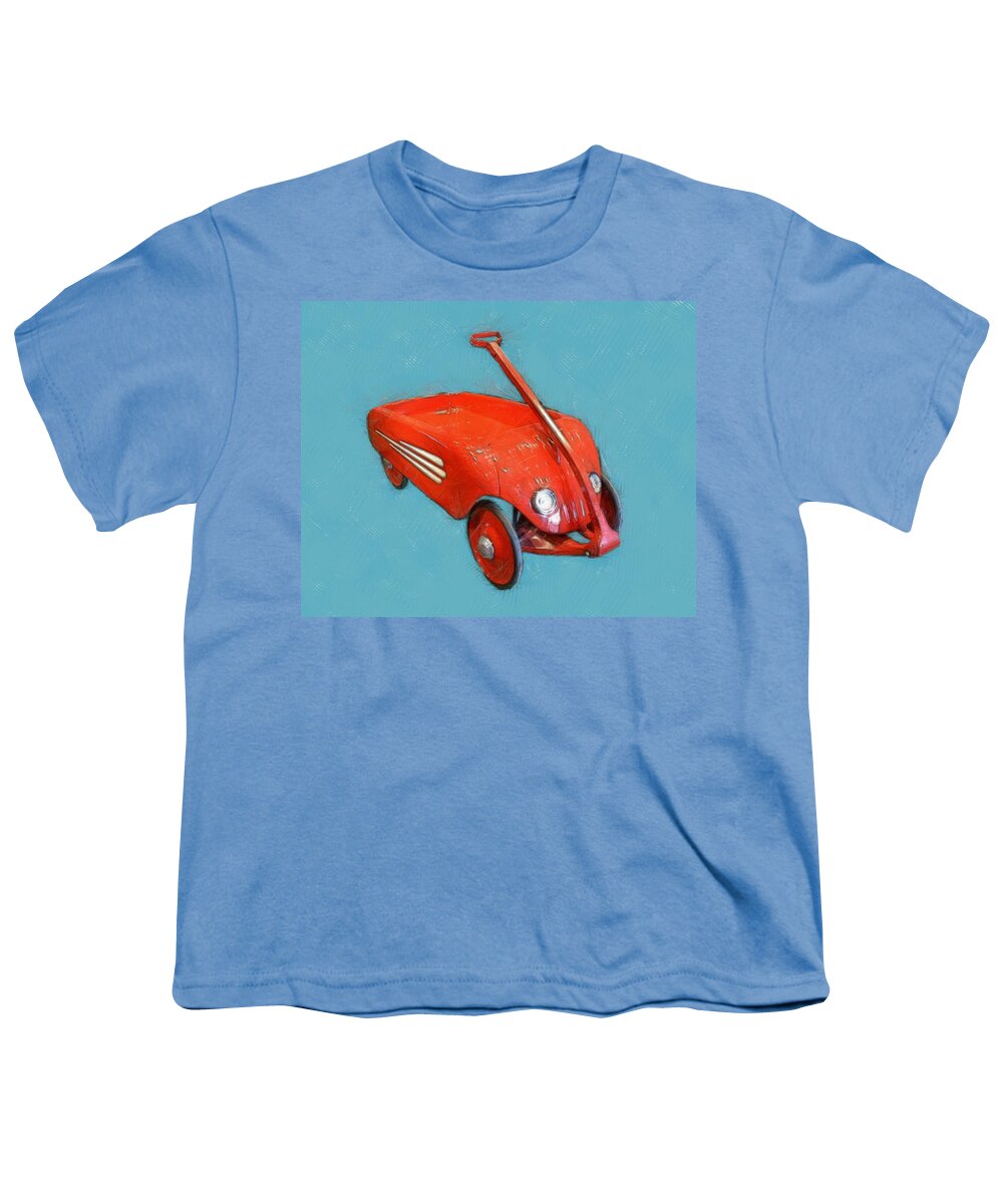 Wagon Youth T-Shirt featuring the photograph Little Red Wagon by Michelle Calkins