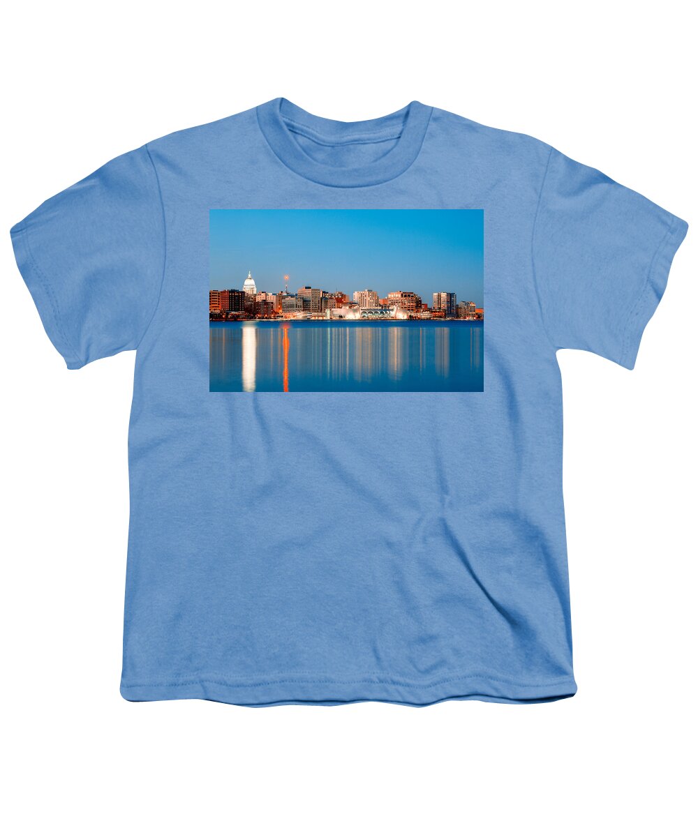 Madison Youth T-Shirt featuring the photograph Madison Skyline by Todd Klassy