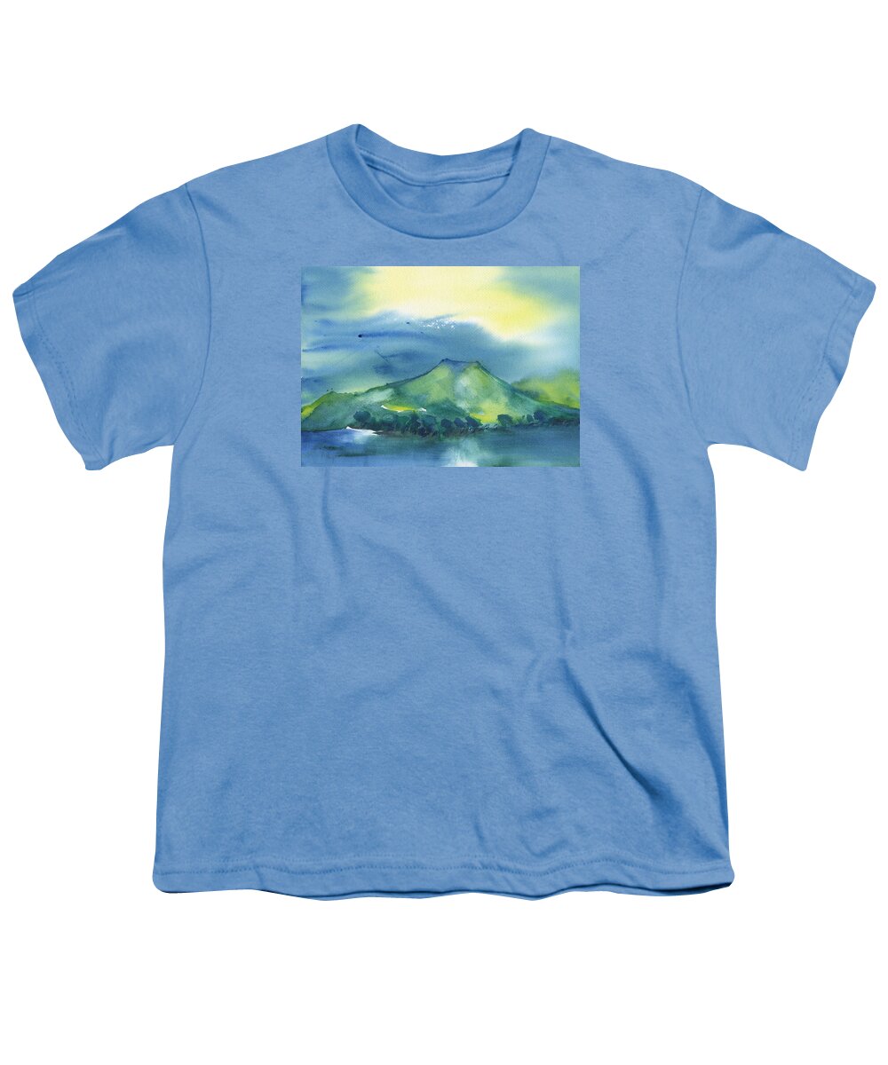 Morning Over The Mountain Youth T-Shirt featuring the painting Morning Over The Mountain by Frank Bright