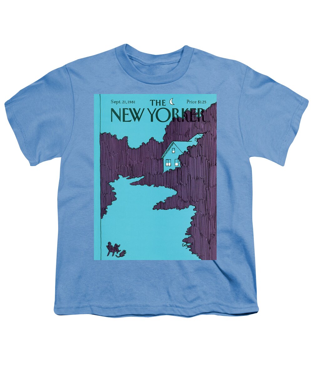House Youth T-Shirt featuring the painting New Yorker September 21st, 1981 by Arthur Getz