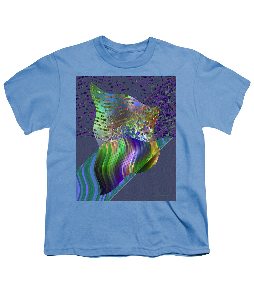 Abstract Youth T-Shirt featuring the digital art Pillowing by Judi Suni Hall