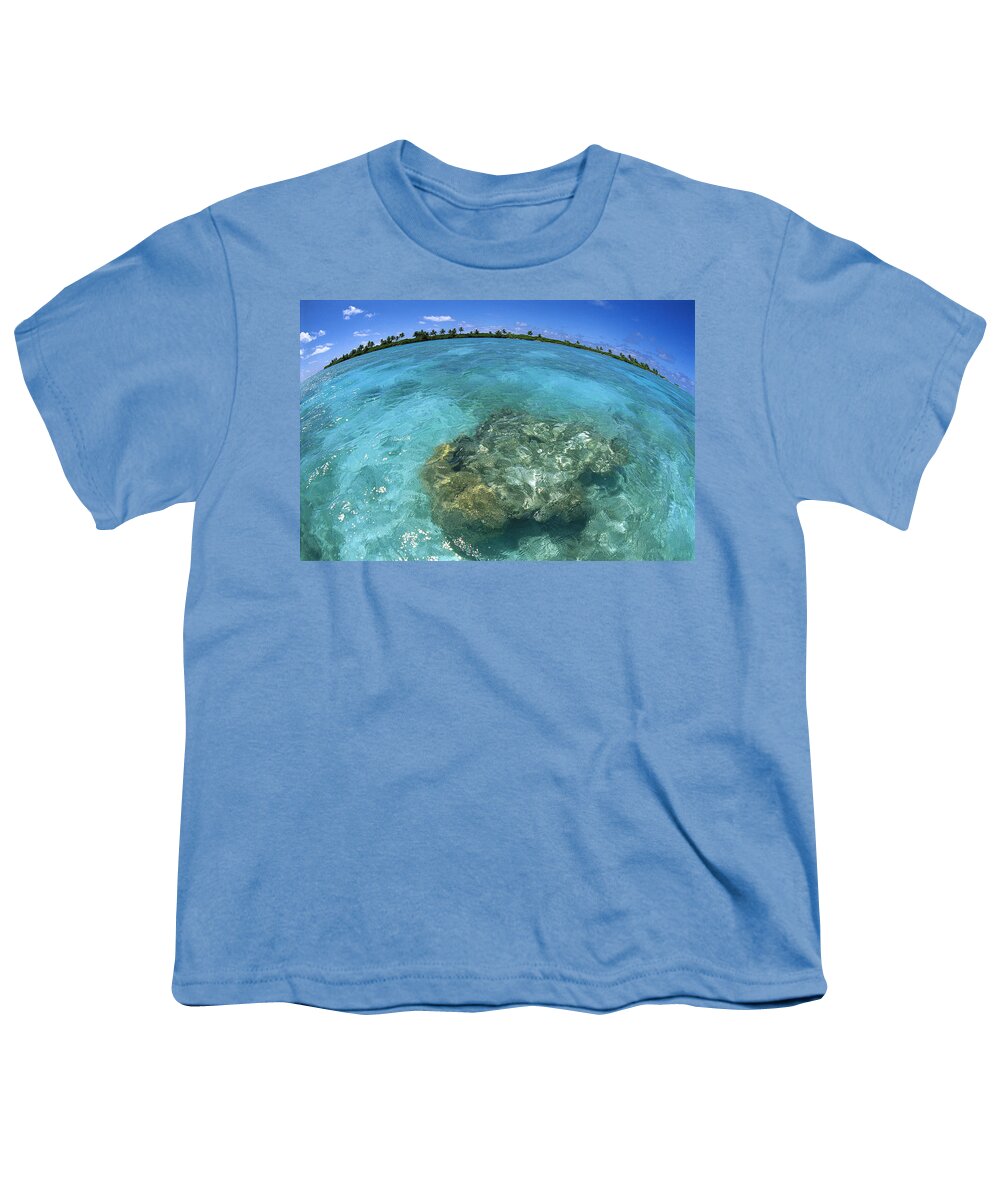 Feb0514 Youth T-Shirt featuring the photograph Reef Seascape Palmyra Atoll by Tui De Roy