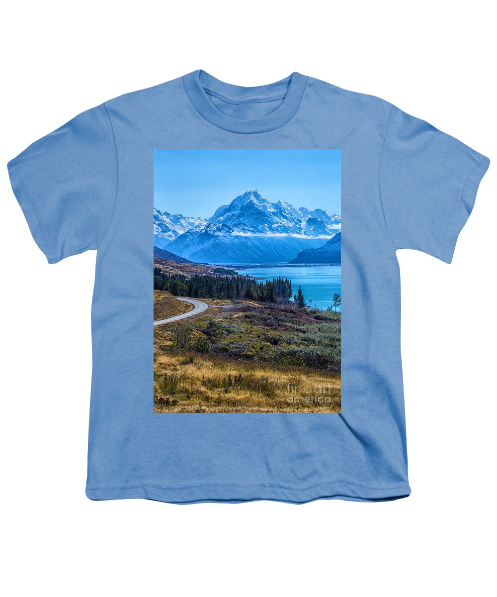 Mount Cook Youth T-Shirt featuring the photograph Road to Mount Cook by Sheila Smart Fine Art Photography