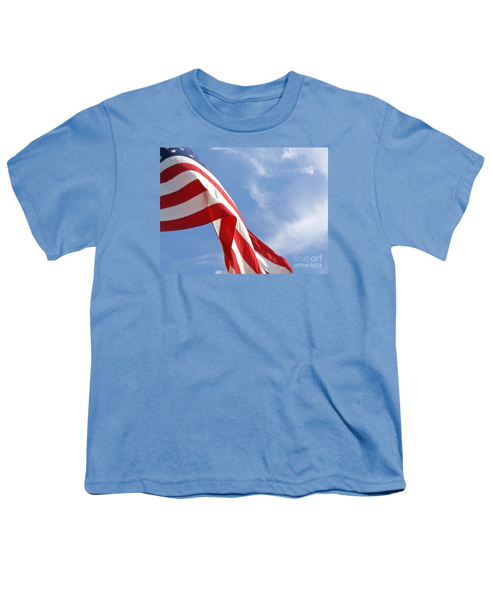 American Flag Youth T-Shirt featuring the photograph Stars and Stripes by Ann Horn