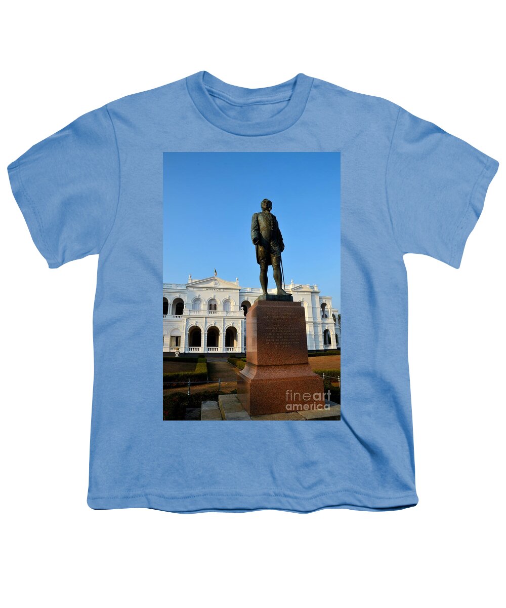 Statue Youth T-Shirt featuring the photograph Statue of Gregory outside National Museum Colombo Sri Lanka by Imran Ahmed