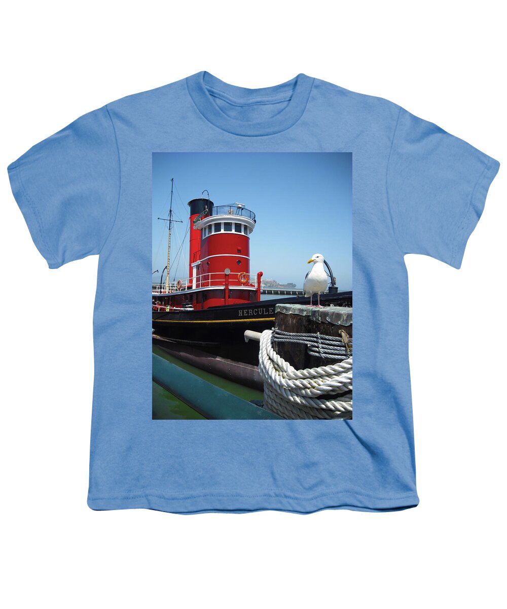 Ship Youth T-Shirt featuring the photograph Tug Boat at Port by Carlos Diaz