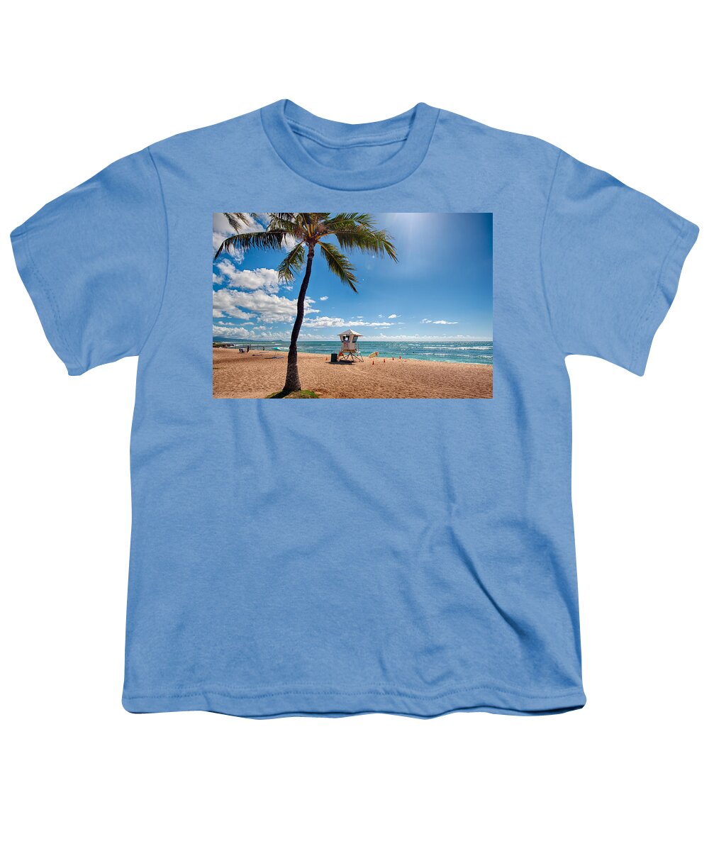 Hawaii Youth T-Shirt featuring the photograph White Plains Beach by Dan McManus