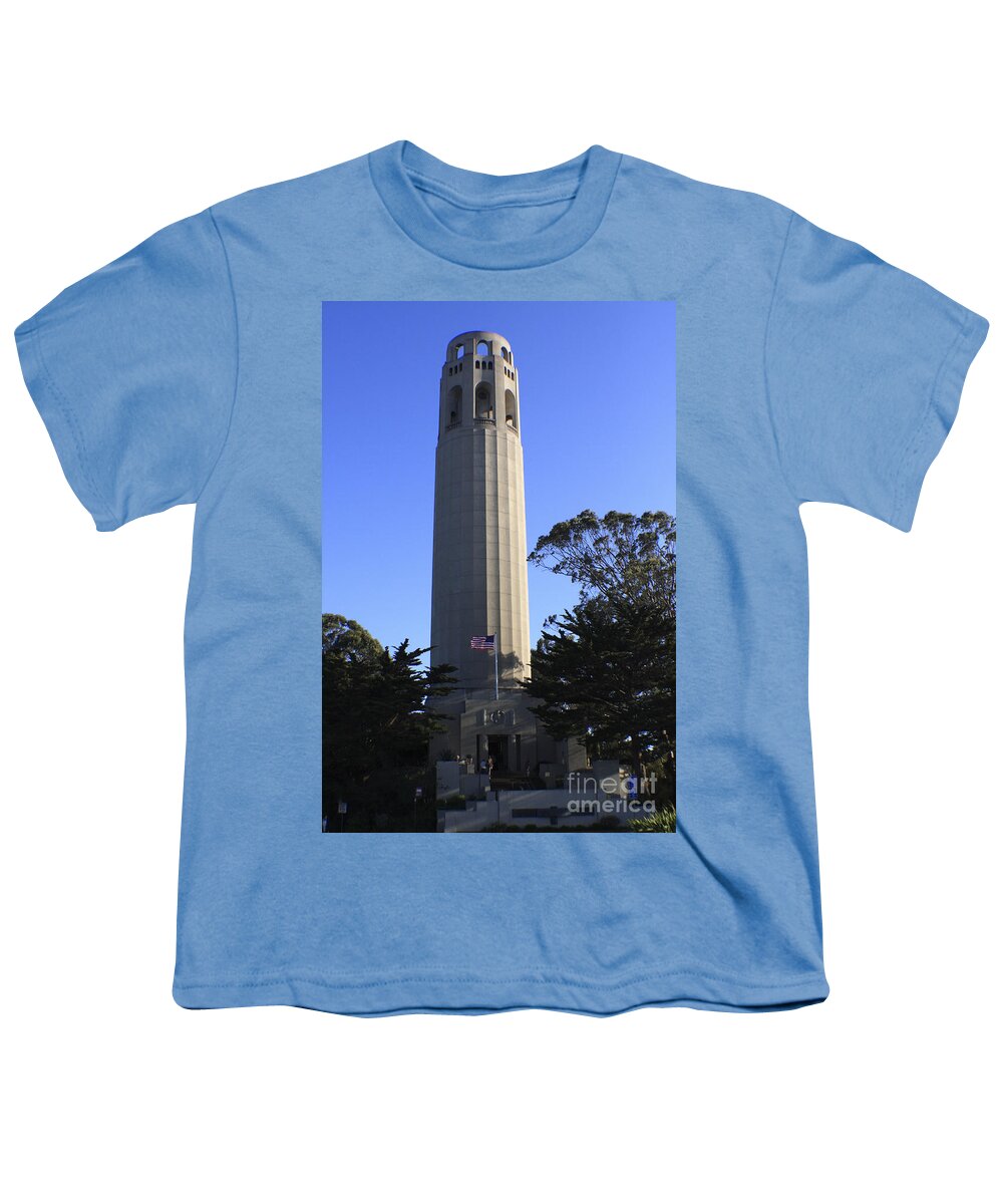 San Francisco Youth T-Shirt featuring the photograph Colt Tower #5 by Aidan Moran