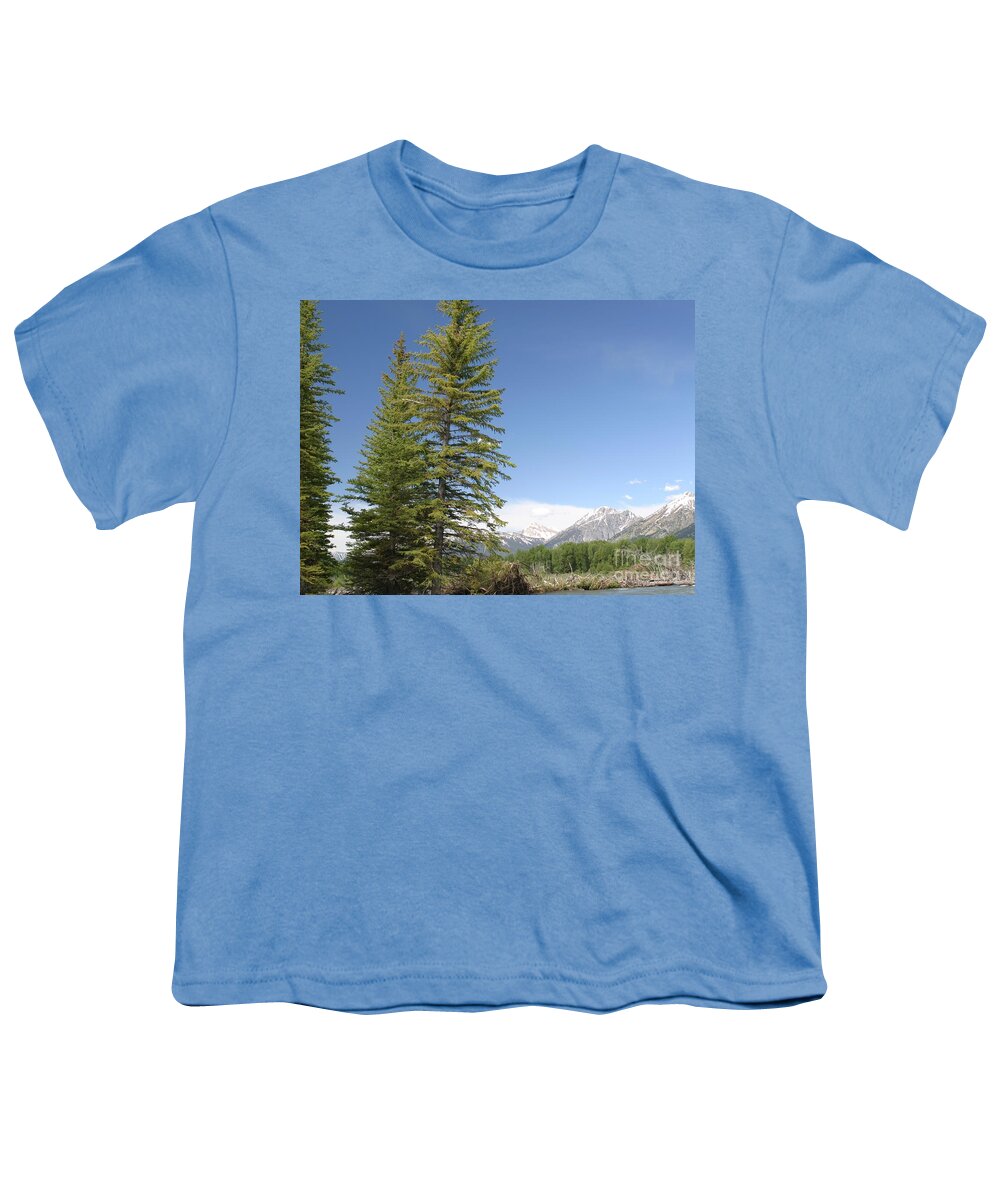 Grand Tetons Youth T-Shirt featuring the photograph America The Beautiful by Living Color Photography Lorraine Lynch