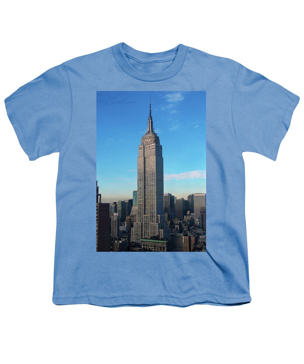 Empire State Building Youth T-Shirt featuring the photograph Empire at Large by S Paul Sahm