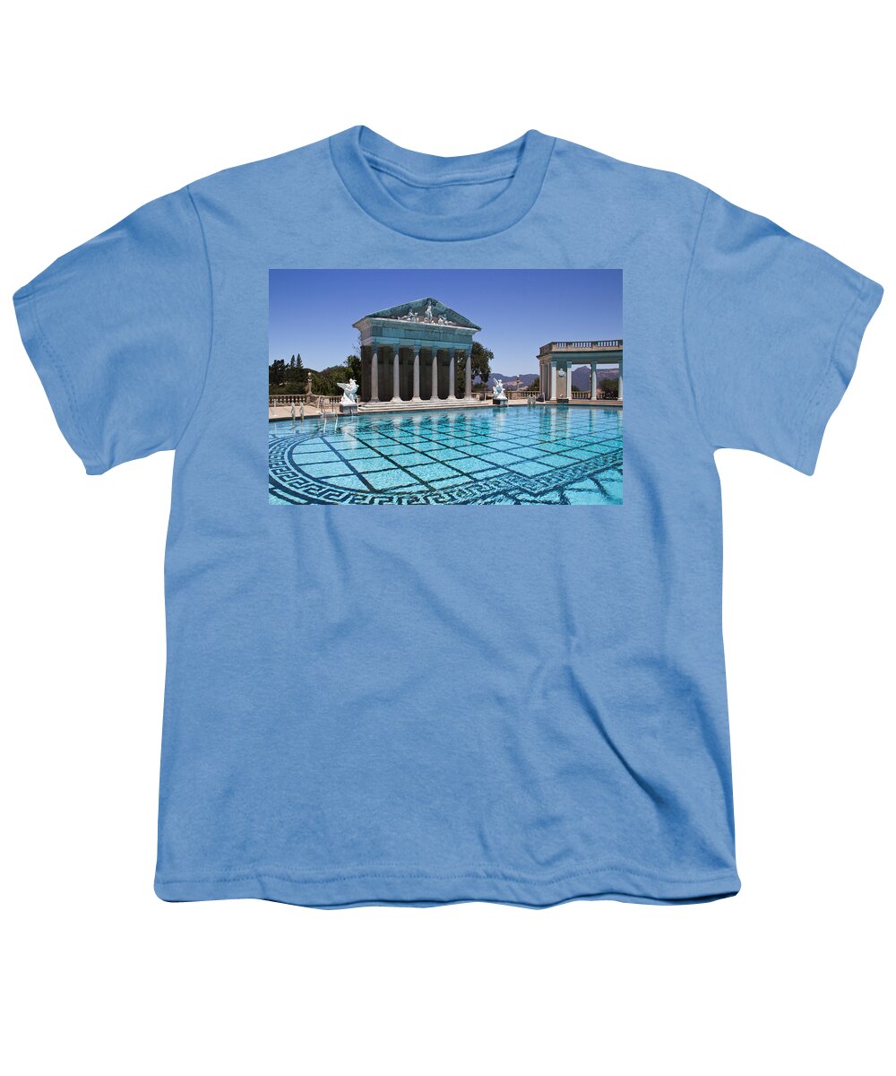 Hearst Castle Youth T-Shirt featuring the photograph Neptune Pool Hearst Castle by Heidi Smith