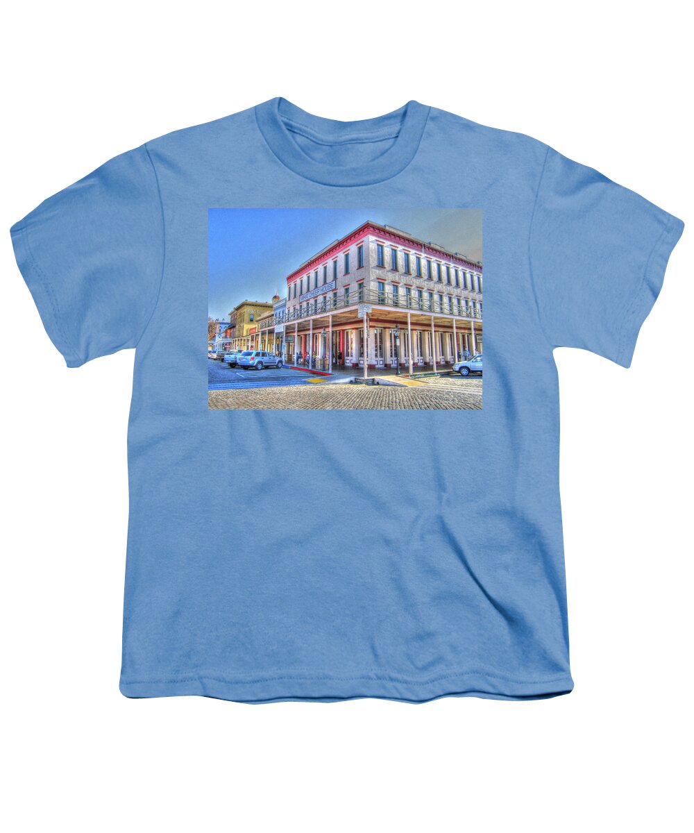 Street Corner Youth T-Shirt featuring the photograph Old Towne Sacramento by Barry Jones