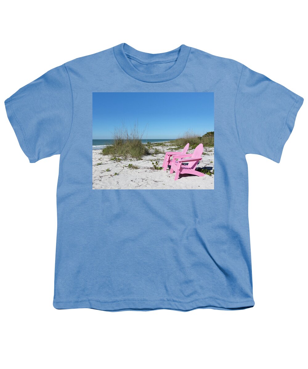 Florida Youth T-Shirt featuring the photograph Pink Paradise by Chris Andruskiewicz