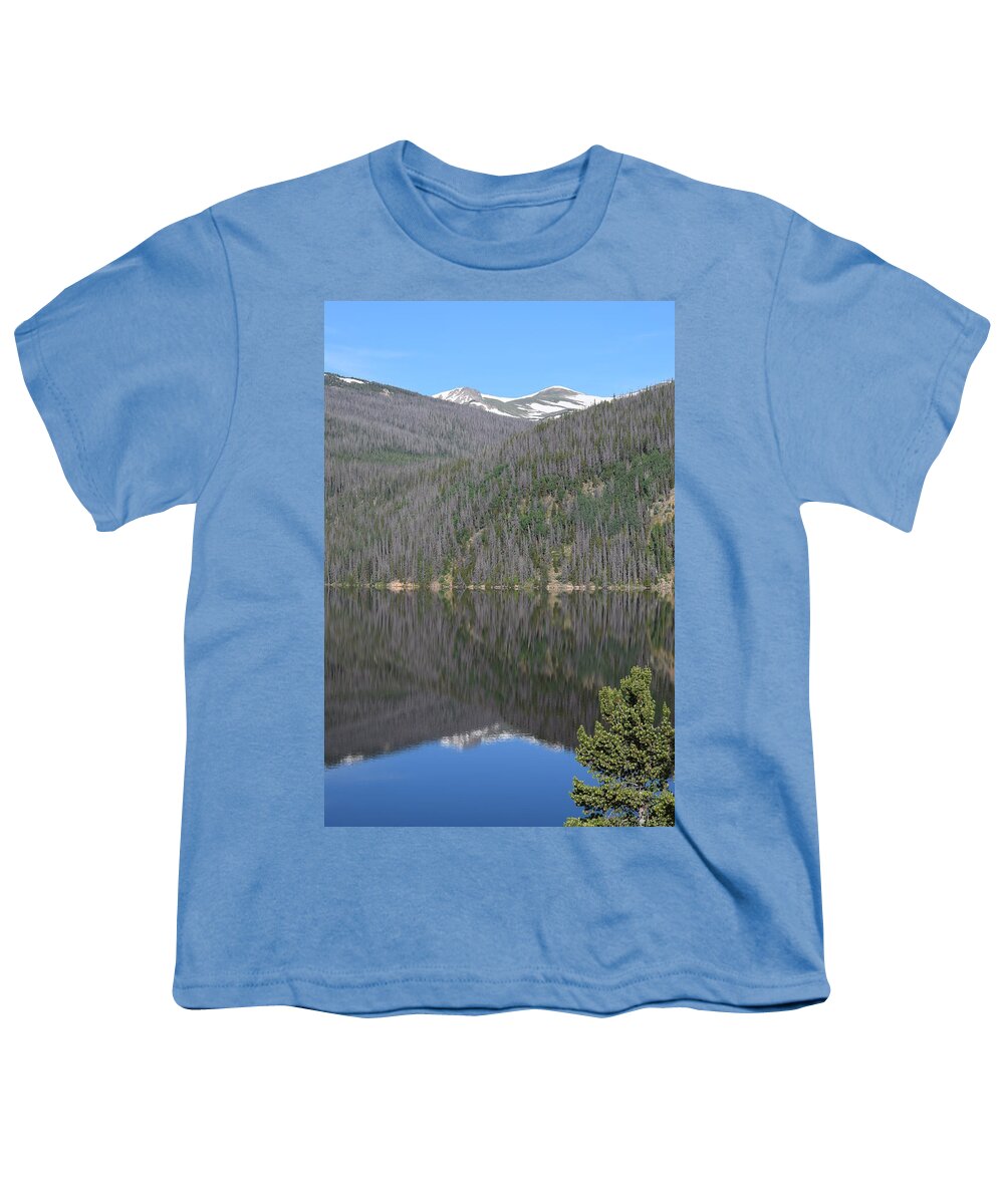 Mountains Youth T-Shirt featuring the photograph Chambers Lake Reflection Hwy 14 CO by Margarethe Binkley