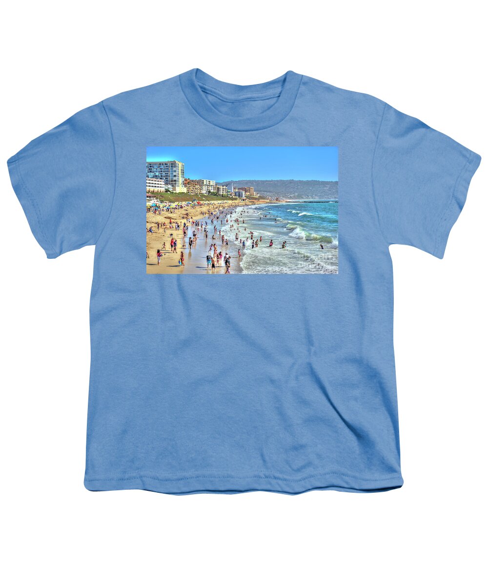 Redondo Beach Youth T-Shirt featuring the photograph Redondo Beach Torrence Beach #1 by David Zanzinger
