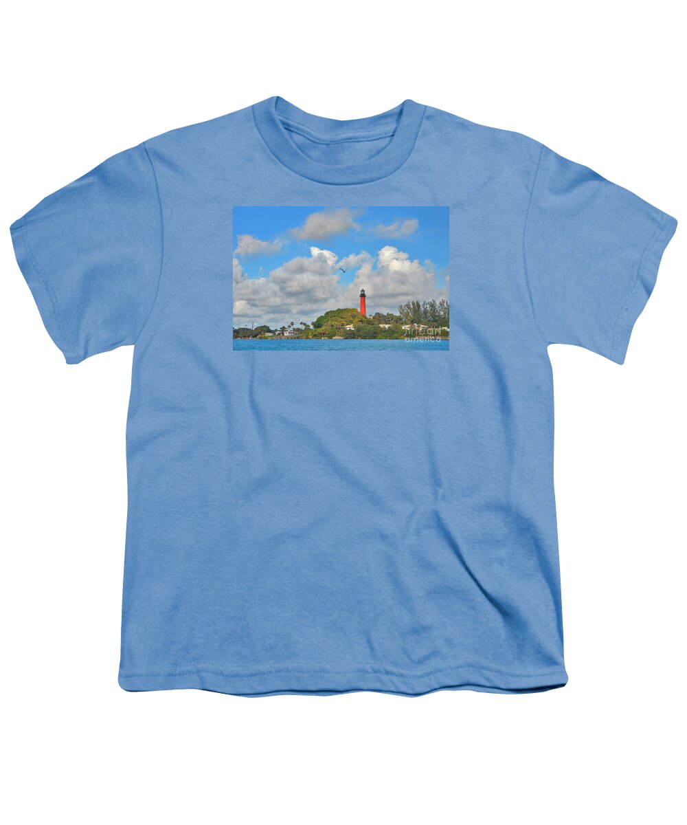 Jupiter Lighthouse Youth T-Shirt featuring the photograph 5- Jupiter Lighthouse by Joseph Keane