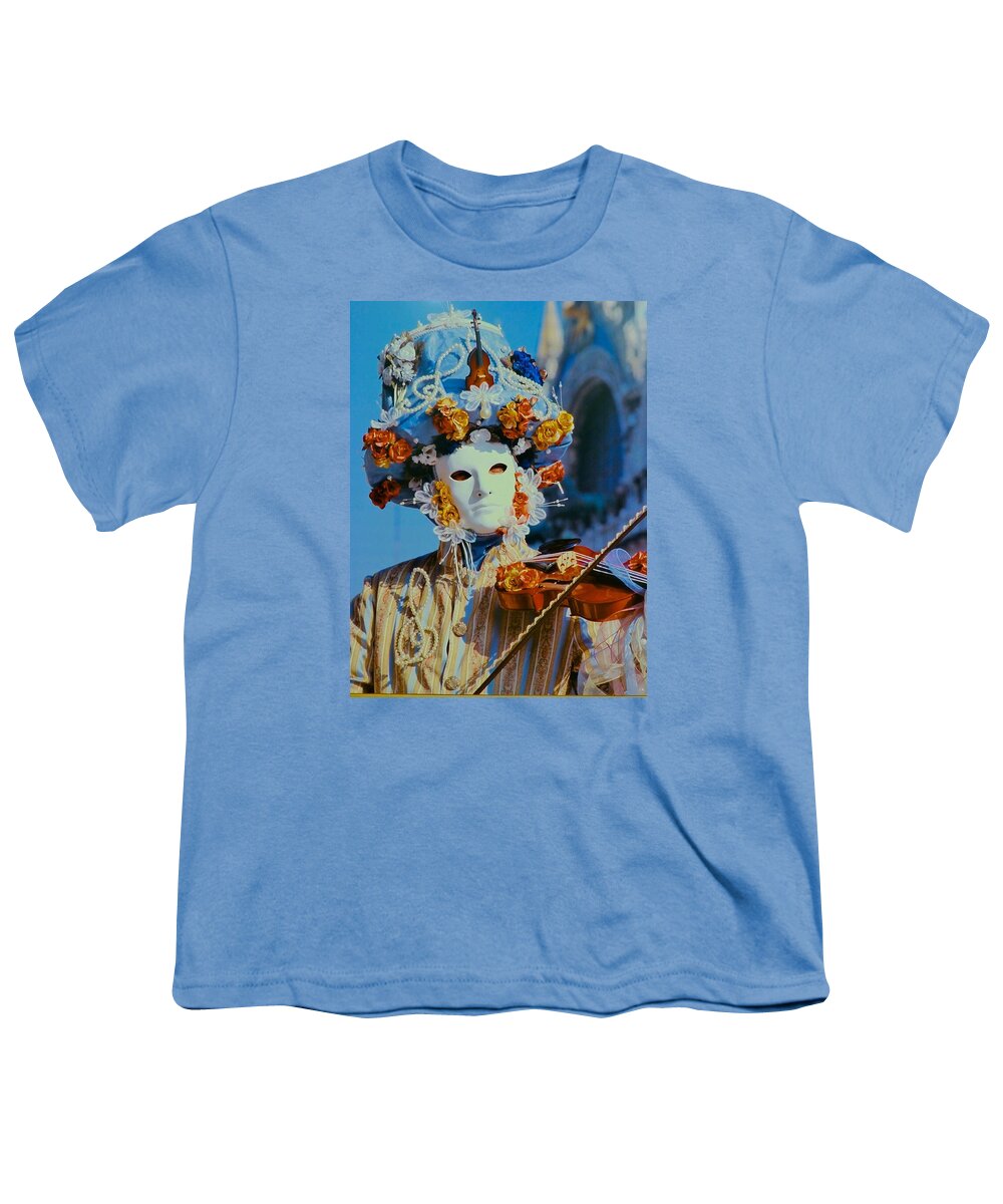 Masquerade Youth T-Shirt featuring the photograph A Night in Venice by Barbara Zahno